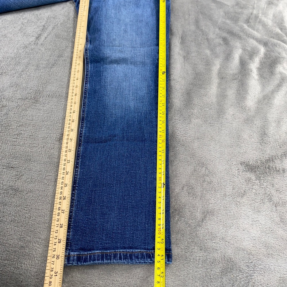 Tommy Hilfiger Jeans Mens 34/32 Blue Fade Whiskers Straight Leg Stretch Denim - Picture 5 of 13